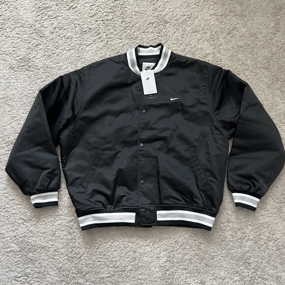 Nike Therma-Fit Authentic Dugout Jacket Black Satin DX0658-010 Men's XL NWT - Picture 4 of 8